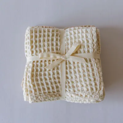 Produktbild von Gästetücher Baumwolle Waffelpique – 4er Set Handtücher