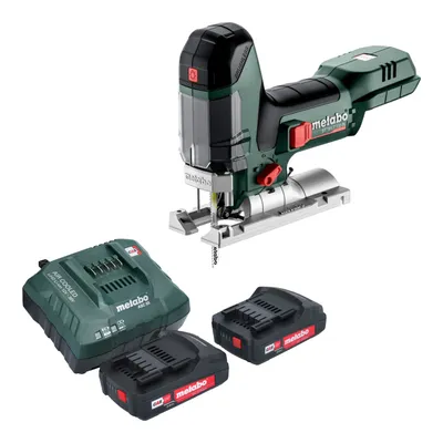 Image de Metabo ST 18 LT 130 BL Scie sauteuse sans fil 18 V 130 mm Brushless + 2x batterie 2,0 Ah + chargeur