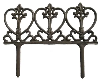 Produktbild von B & S Beetzaun Beeteinfassung Beetgrenzung Gusseisen 34 cm Herz