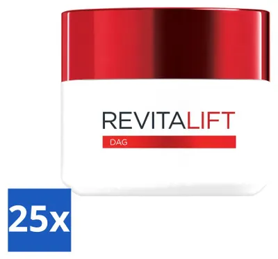 Produktbild von 25 x L'Oréal Paris Revitalift Anti-Rimpel Dagcreme - 50 ml - Vorteilspackung - 25 Stücke