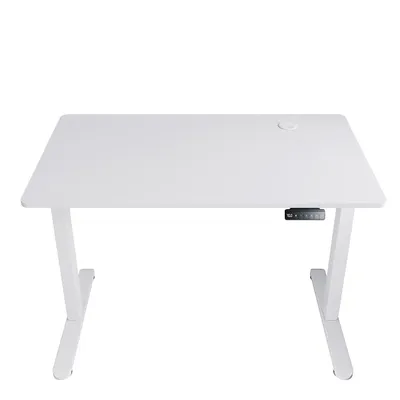 Obrázok produktu pre SONNI biely elektricky výškovo nastaviteľný stôl 100x60 cm, nosnosť 60 kg, s detskou poistkou a pamäťovou funkciou, 15 mm stolová doska