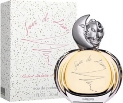 A perfume bottle and its box are displayed.