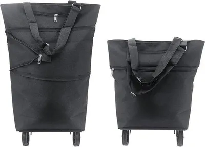 Immagine prodotto di Carrello della spesa leggero con ruote, borsa della spesa pieghevole, carrello della spesa pieghevole