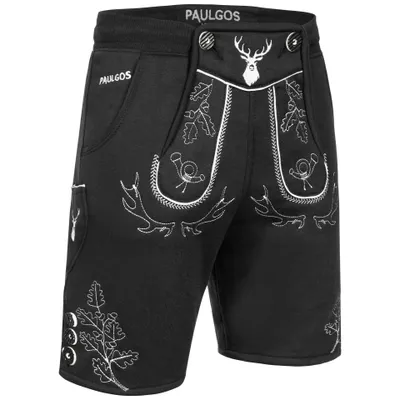 Produktbild von PAULGOS Herren Trachten Jogginghose - Design Trachten Lederhose - JOK5 - in 3 Farben erhältlich - Größe S - 5XL