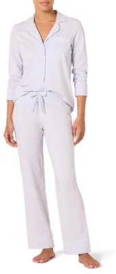 Produktbild von A. Essentials Damen Schlafanzug-Set aus Baumwollmodal mit langärmligem Hemd und