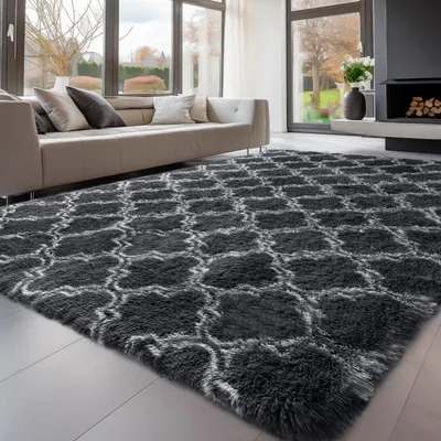 Produktbild von Hochflor Teppich für Wohnzimmer und Schlafzimmer