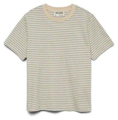Productafbeelding van Vero Moda AWJADA T-shirt, 10304587, maat XS, tricot, voor volwassenen, dames, wit, maat XS, ronde hals