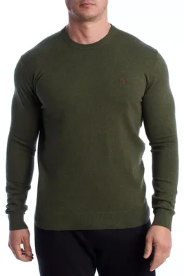 Produktbild von U.S. POLO ASSN. Herren-Strickpullover, Rundhalsausschnitt und lange Ärmel US40162035