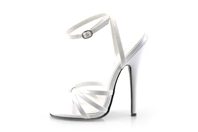 Produktbild von Pleaser Domina-108 High Heels in Übergrößen Weiß DOM108/W große Damenschuhe, Größe:46