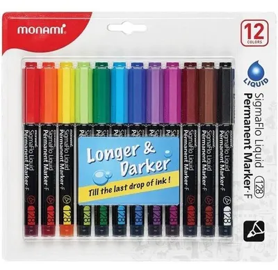 Produktbild von Marker Permanentny Sigmaflo F 128 12 col. Monami (2080135703)