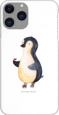 Produktbild von Mr. & Mrs. Panda Iphone 11 Pro Handyhülle Pinguin Marienkäfer - Weiß - Geschenk, Kleine Wunder, Premium Kunststoff, Handy Case, Pinguine, Liebe, Aufmerksam
