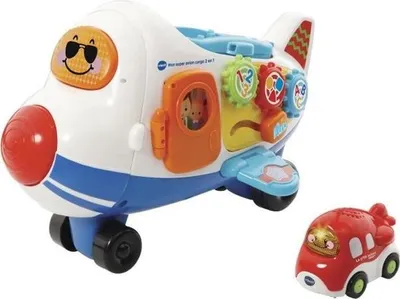Produktbild von VTECH Tut Tut Bolides 2-in-1 Cargo Flugzeug, Interaktives Spielzeug, Startrampe, Blau, 12+ Monate