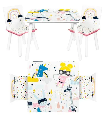 Productafbeelding van Kindertafel en stoelen "Tęcza"