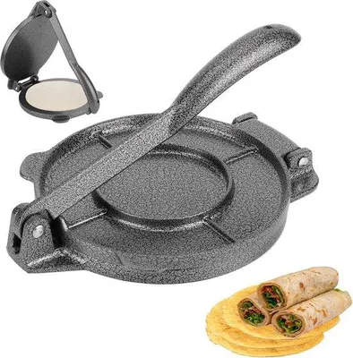 Produktbild von Famanu Tortillapresse Hochwertiges Gusseisen - Vielseitig einsetzbar