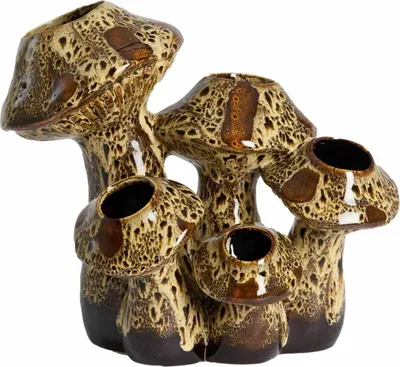Obrázek produktu pro Light & Living - Váza Mushroom - tmavě hnědá - 31,5 x 20,5 x 27,5 cm