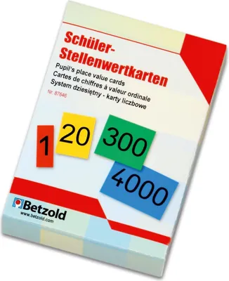 Produktbild von Betzold Stellenwertkarten aus Karton