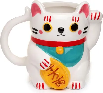 Zdjęcie produktu dla Kubek ceramiczny Kot Szczęścia Maneki Neko 450ml