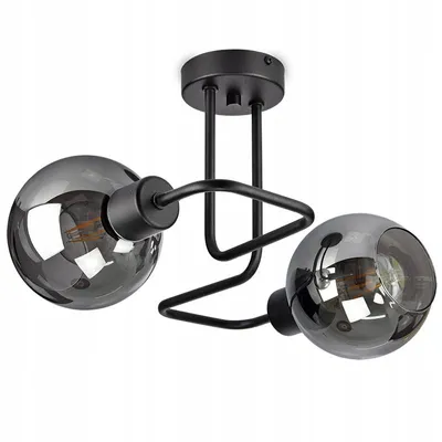 Produktbild von Deckenlampe Pendellampe Kugel Schwarz Grau Weiß (N100-EK2)