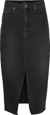 Produktbild von VERO MODA Langer Denim Jeansrock mit Schlitz 5-Pocket Maxi Skirt Größe: M