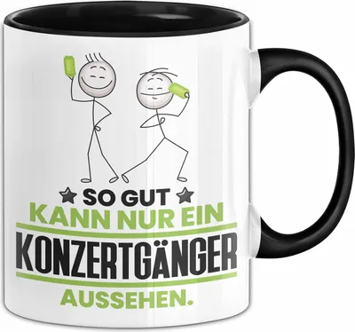 Produktbild von Konzertgänger Geschenk Tasse So Gut Kann Nur Ein Konzertgänger Aussehen Geschenkidee Kaffee-Becher (Schwarz)