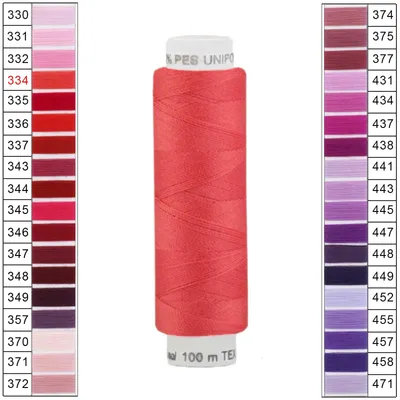 10 x 100m / 1 Spule Unipoly 120 TEX14x2 Polyester erdbeerrot