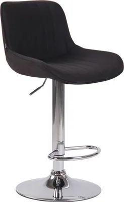 Produktbild von Barhocker Lentini Stoff chrom schwarz
