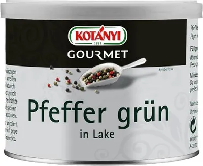 Immagine prodotto di Grani di pepe verde Kotanyi in salamoia ideali per salse di carne 100g