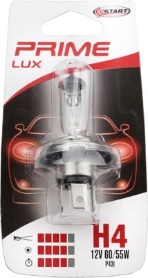 Imagen del producto de Bombilla H4 halógena individual para faros de automóviles, 12V, 60/55W, base P43t