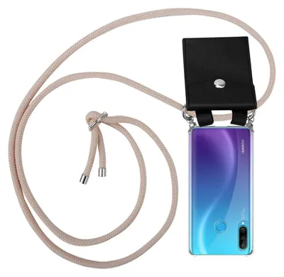 Produktbild von Cadorabo Schutzhülle für Huawei P30 LITE Hülle in Rosa Handy Kette Kordel abnehmbares Etui
