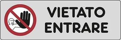 Immagine prodotto di ETICHETTA 'VIETATO ENTRARE' 15x15 cm