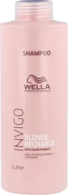 Produktbild von Wella Professionals INVIGO Blonde Recharge Cool Blonde Shampoo, 1000 ml, Shampoo, Nicht-professionell, Frauen, Blond, Gefärbtes Haar, Aufgehelltes Haar, Blond