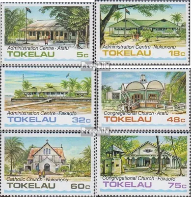 Produktbild von Briefmarken Tokelau 1985 Mi 117-122 (kompl.Ausg.) postfrisch Gebäude