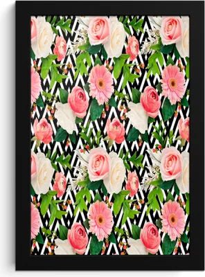 Produktbild von MuchoWow® MuchoWow® Gerahmtes Poster Blumen - Rosen - Rosa 20x30 cm - Poster mit zchwarzem Bilderrahmen - Drucken - Bilder Poster im Rahmen