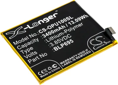 Produktbild von TECHTEK Akku Kompatibel mit [Oppo] R1833, Realme U1, RMX1833 Ersetzt BLP695