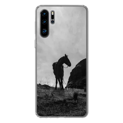 Produktbild von MuchoWow® Handyhülle Schutzhülle Hülle für Huawei P30 Pro Pferd - Wolken - Wiese Silikon Softcase Handy Hülle - Schutzdeckel