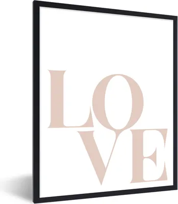 Produktbild von MuchoWow® Gerahmtes Poster Text - Zitate - Liebe 30x40 cm - Poster mit Schwarzem Bilderrahmen Wandposter Rahmen Foto Bilder - Wanddeko - Kunstdrucke