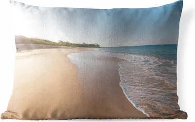 Produktbild von MuchoWow® Outdoor Kissen - Strand - Sand - Himmel - 60x40 cm - Wetterfest - Lounge Kissen - Zierkissen - Kissen für Innenräume