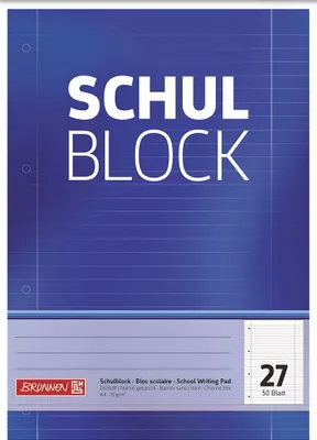 Produktbild von BRUNNEN Collegeblock Lineatur 27 liniert mit Rand DIN A4 mit Randlinie (innen und außen)