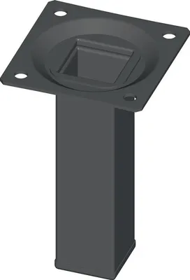 Produktbild von Element System Möbelfuß Höhe 400mm Tragkraft je Fuß 50kg VK-Stahlrohr 25x25mm schwarz - 11101-  00038