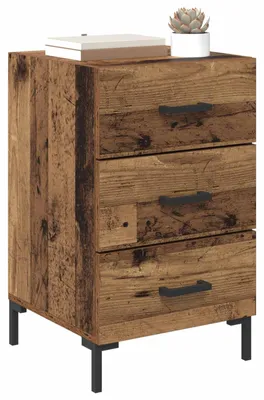 Obrázok produktu pre vidaXL Nočný stolík so zásuvkami z regenerovaného dreva 40 x 40 x 66 cm materiál na báze dreva