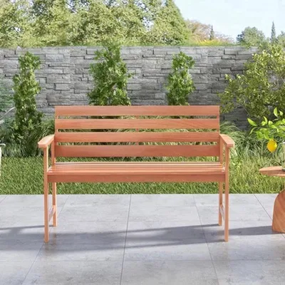Zdjęcie produktu dla Ławka ogrodowa z twardego drewna - dwuosobowa - odporna na warunki atmosferyczne - idealna na balkon i taras