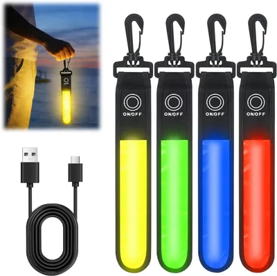 Productafbeelding van Led veiligheidslampjes schooltas - Set van 4 - Oplaadbaar via USB