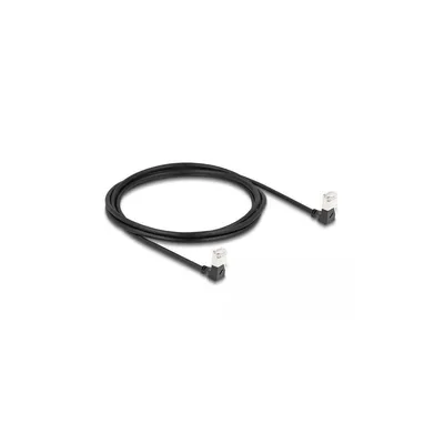 Image de Delock RJ45 Netzwerkkabel Cat.6A S/FTP Slim 90° 2m schwarz
