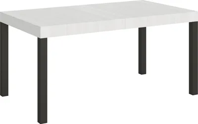 Produktbild von Ausziehbarer Tisch 90x160/420 cm Everyday Gestell Weiß Esche Anthrazit