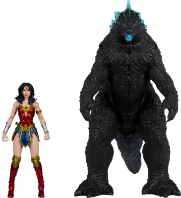 Immagine prodotto di DC Justice League Monsterverse DC Multiverse Actionfiguren 2er-Pack Wonder Woman Vs. Atomic Blast Godzilla 18 cm