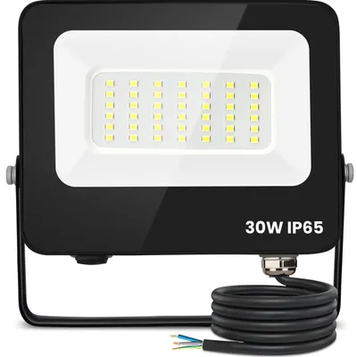 Produktbild von Aigostar LED Strahler außen 30W Kaltweiss 6500K 2450 Lumen Scheinwerfer IP65 Wasserdicht Außenstrahler für Hell Garten Garage Sportplatz Hof Fluter