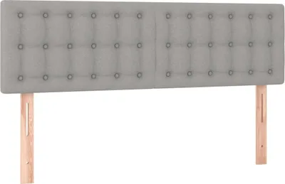 Immagine prodotto di vidaXL Testiere 2 pz. Tessuto grigio chiaro 72x5x78/88 cm