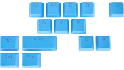 Produktbild von Sharkoon SAC14 PBT, Tastaturkappe, Blau