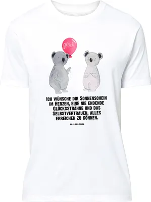 Produktbild von Mr. & Mrs. Panda Größe XL T-Shirt Koala Luftballon - Weiß - Geschenk, Geburtstag, Tshirt, Party, mit Spruch, Shirt