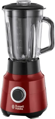 Produktbild von Russell Hobbs Standmixer [1,5l Glasbehälter] Desire Rot (starker 0.9PS Motor, Impuls-/Ice-Crush-Funktion, Edelstahlmesser, BPA-frei Mixer,
